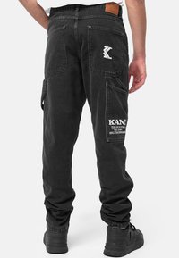 Karl Kani RETRO TAPERED WORKWEAR - Laisvo kirpimo džinsai - vintage black