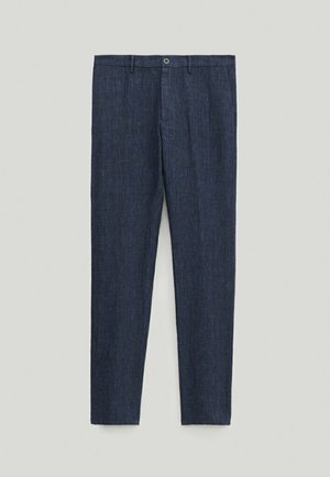 Chinos - mottled dark blue