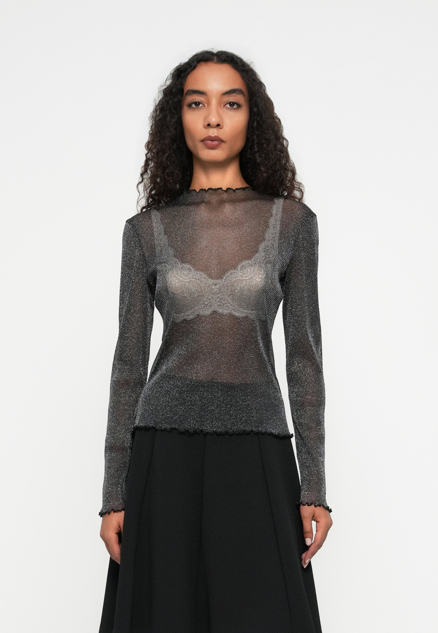 Maglietta Maniche Lunghe Donna TOM TAILOR Denim – Coste, Con Cut-out, Vestibilità Slim, Cotone Sostenibile, Taglie XS-XXL - 3