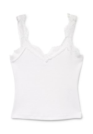 Calliope, TOP TINTA UNITA - Débardeur - bianco ottico