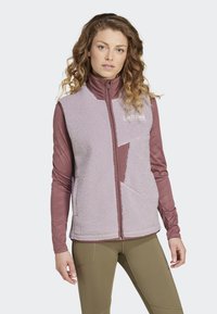 Adidas Terrex TERREX XPLORIC HIGH PILE VEST - Waistcoat - preloved fig