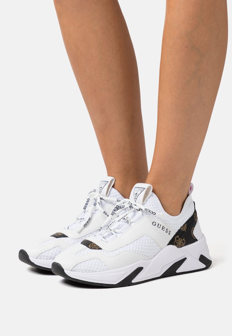 guess white trainers womens