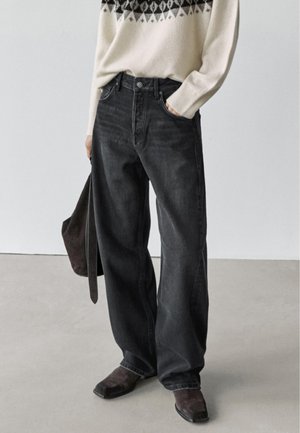 Massimo Dutti Jeans baggy - black