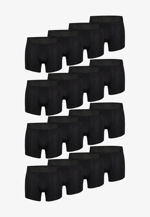Sorte boxer shorts i en pakke med 15. Lavet af et glat materiale med en blød elastik, der har et diskret brandlogo.