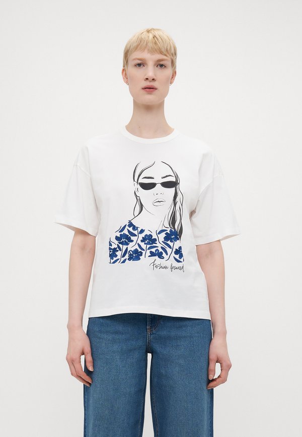 ONLTENNA GIRL  - Print T-shirt - cloud dancer