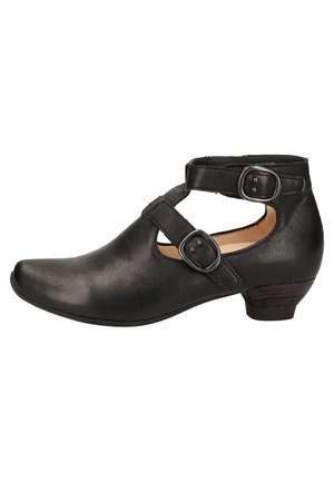 Ankle cuff sandals - black