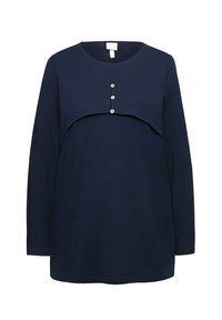 LAYERED LOOK TEE - Longsleeve - navy blue