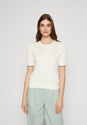 Tommy Hilfiger CABLE RWB - Print T-shirt - ecru
