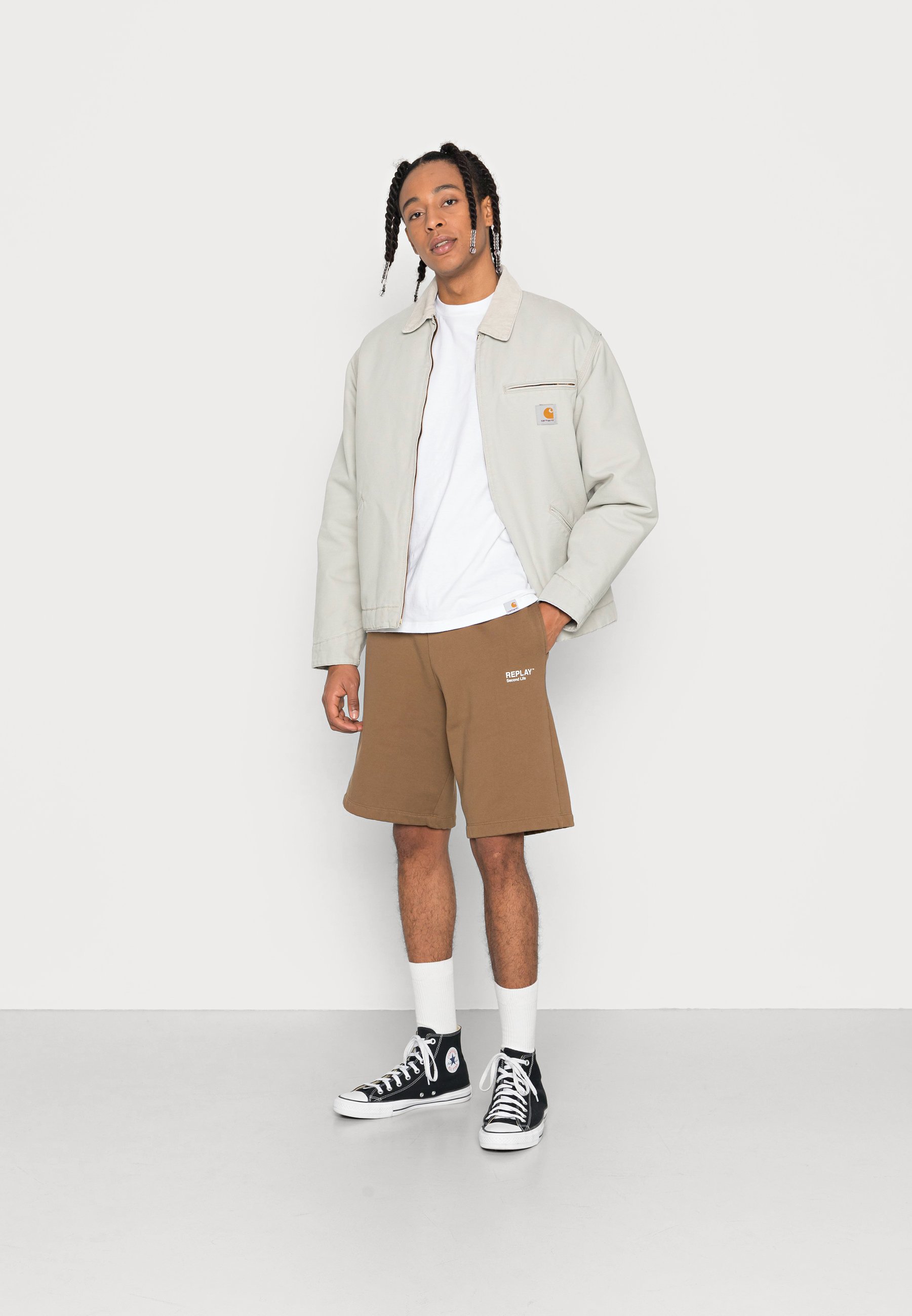 Replay PANTS - Shorts - cigar/brown 
