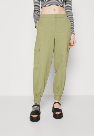 Selected SLFCILLE PANT - Pantalon cargo - basil