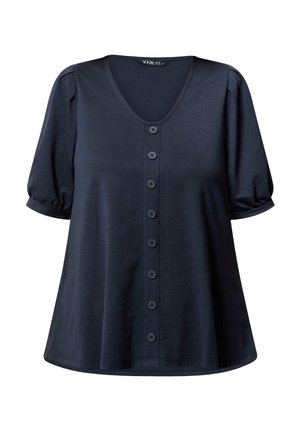 Yours Clothing, PLUS SIZE SHORT SLEEVE TOPS - T-shirt imprimé - navy