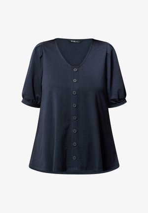 Yours Clothing, PLUS SIZE SHORT SLEEVE TOPS - T-shirt imprimé - navy