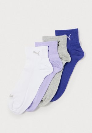 WOMEN QUARTER 4 PACK - Socks - white/grey/purple