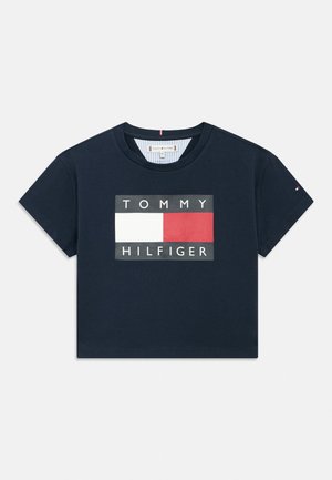 Tommy Hilfiger, HERITAGE FLAG T-SHIRT SS - Trükipildiga T-särk - dark night navy