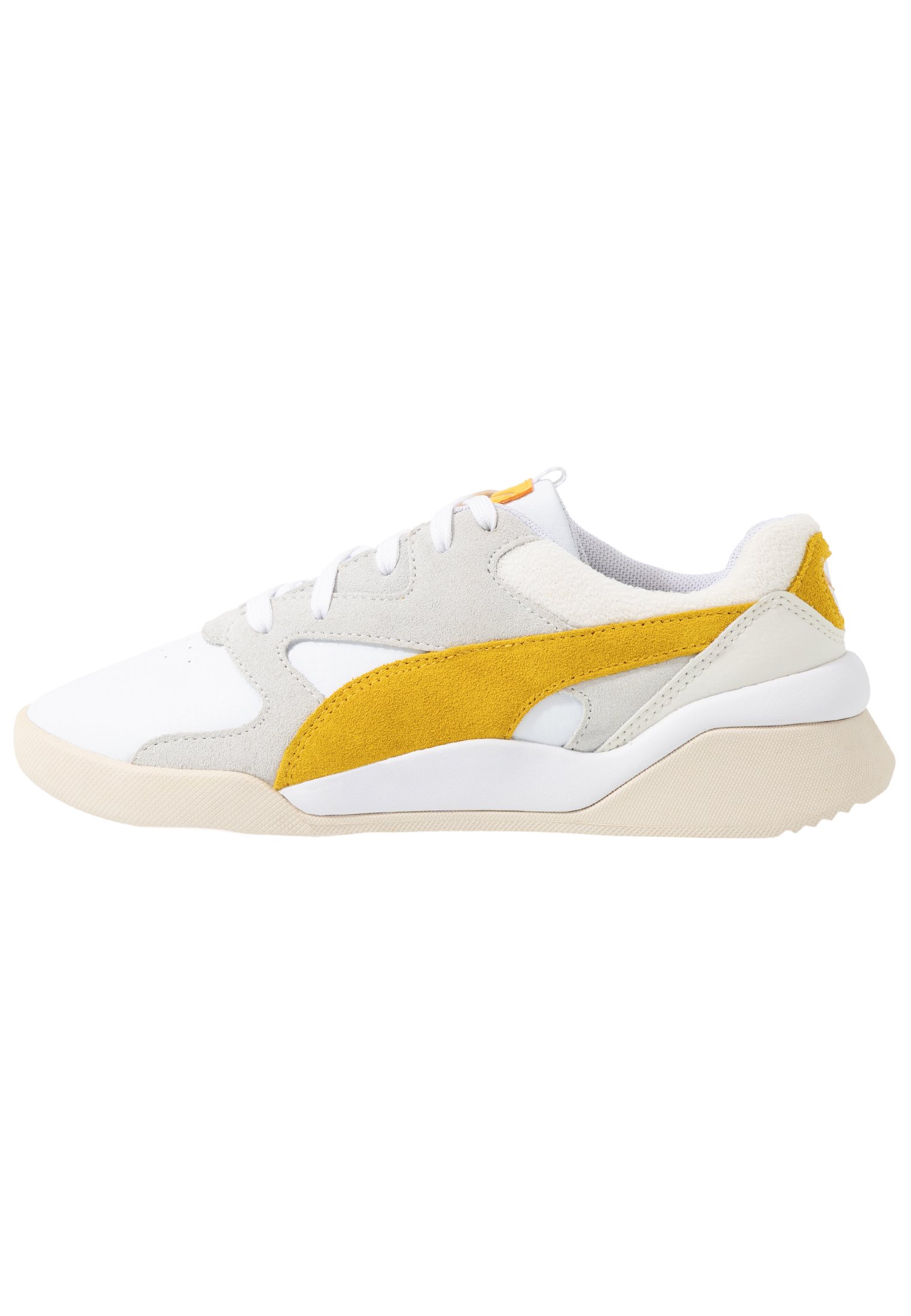 puma aeon heritage white and mustard trainers