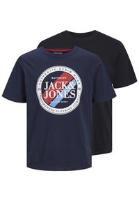 Jack & Jones - LOYD LOOF SS CREW NECK 2PK MP - T-shirt con stampa - black pack w navy blazer loof Immagine in miniatura 1