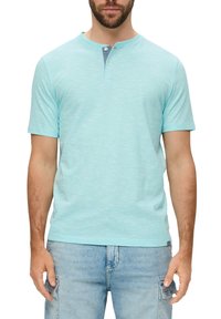 s.Oliver HENLEYAUSSCHNITT - T-Shirt basic - helles türkis