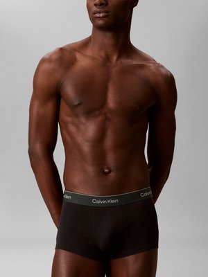 Calvin Klein, LOW RISE TRUNK 3PK, 3ZK - Calzoncillos bóxer cortos - black w/ darkest spruce wb/ black w-zk