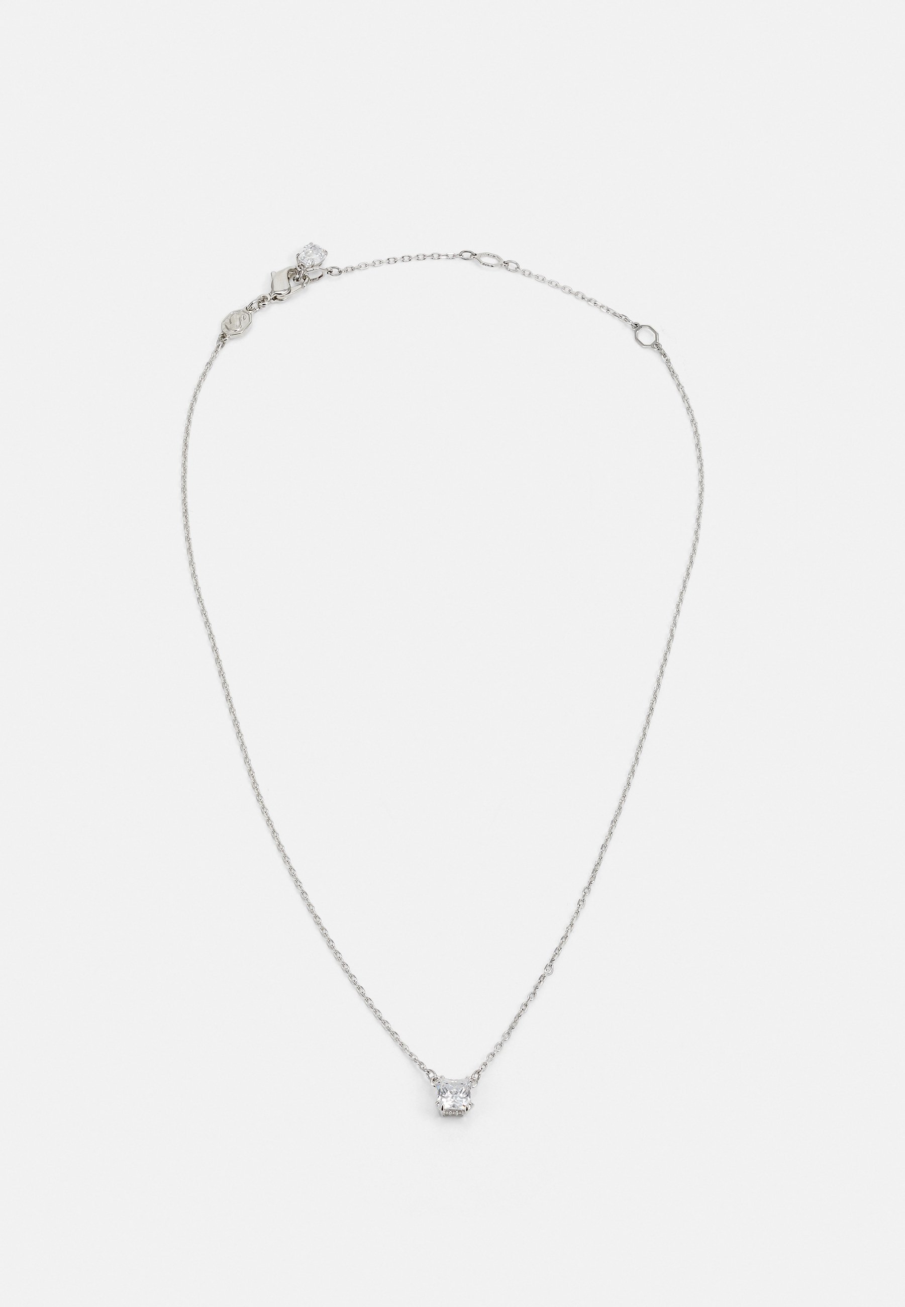 Tuscany Silver Collana Pendente Quadrato In Zirconia Cubica Bianca, Catena 46 Cm, Argento Sterling 925 Riciclato