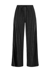 STRUCTURED STRIPED RELAXED FIT - Bukse - black offwhite