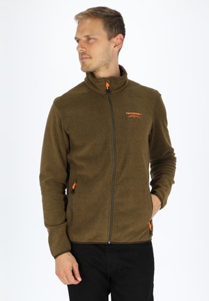 Swedemount Fleece jacket - forest green melange orange