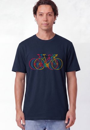 watapparel, FAHRRÄDER - T-shirt imprimé - french navy
