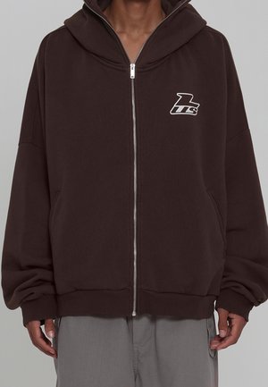 Sudadera con cremallera - brown