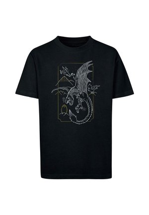 HARRY POTTER - DRAGON LINE ART - Print T-shirt - black