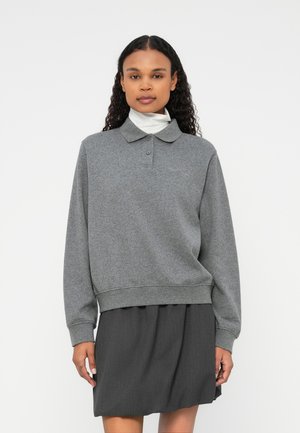 SADORY POLO - Long sleeved top - mid grey