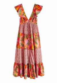 Next FRILL SLEEVE  TALL  REGULAR FIT - Maxi šaty - bright pink red