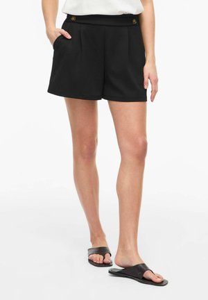 VILA SHORTS VICLARA HIGH WAIST - Pantaloni scurți - black