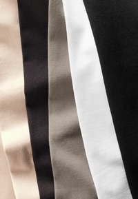 THE SET THE SET CREW NECK 5 PACK - REGULAR FIT - Bluză cu mânecă lungă - black brown nude white