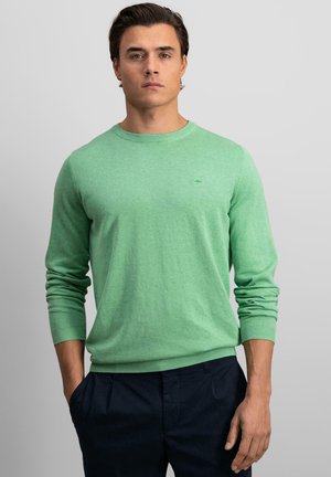 O-NECK AIR - Strikkegenser - turf green