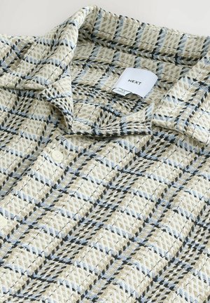 Next TEXTURED CHECK SHORT SLEEVE  - Pluus - ecru blue
