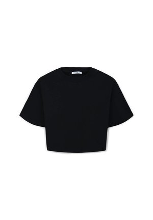 CROP  - T-shirt basic - ultrablack