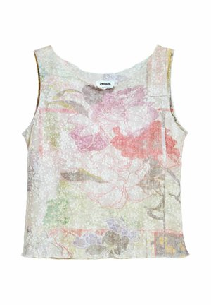 Desigual, PRINTED SLEEVELESS T-SHIRT - Blusa - red