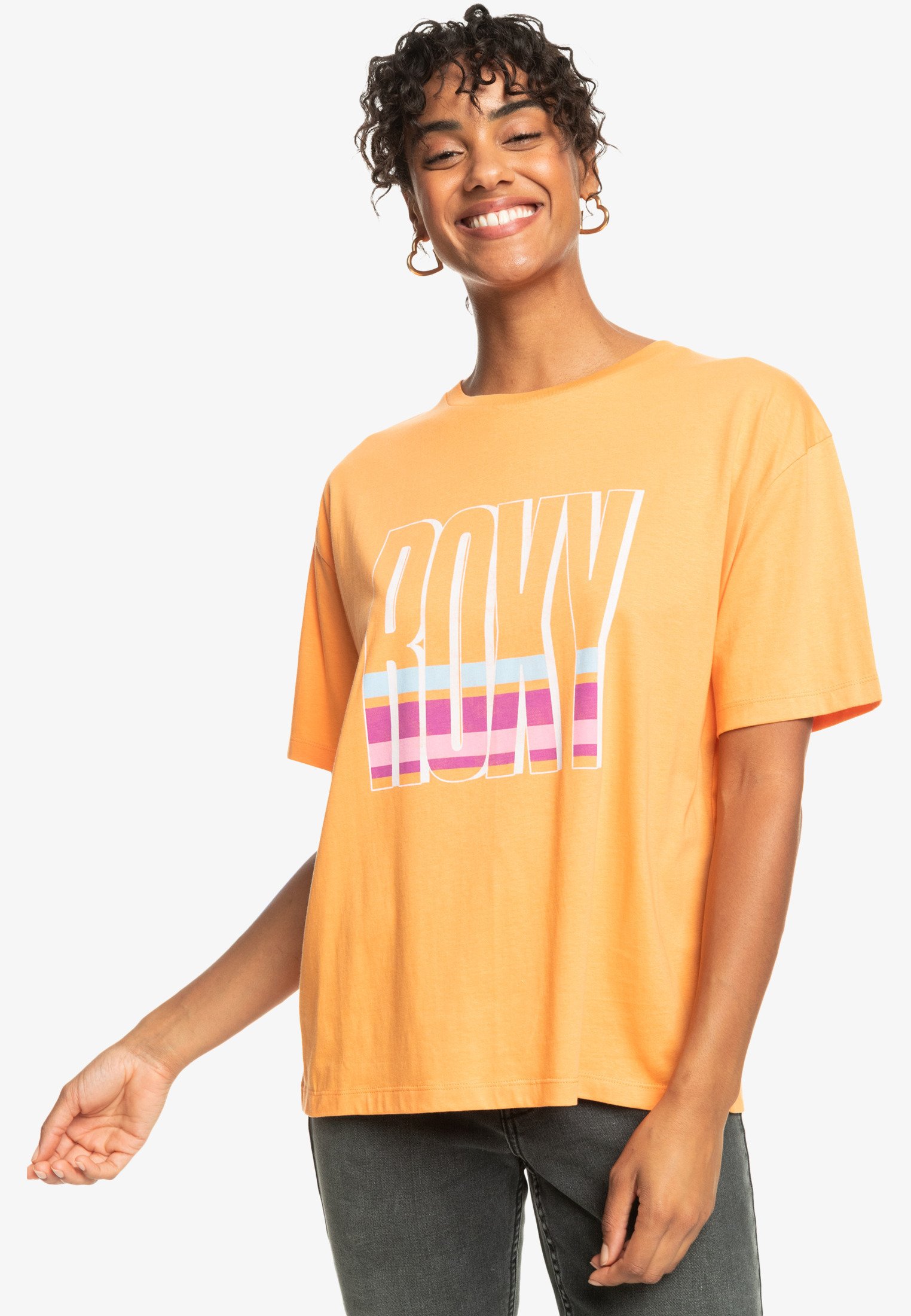 ROXY Damen T-Shirt 'Under The Sky' – Bio-Baumwolle, Lässiger Schnitt – 1er Pack