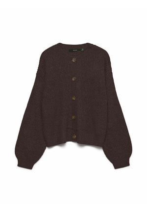 Vero Moda, VMLEA LS O-NECK CARDIGAN NOOS - Gilet - chocolate torte