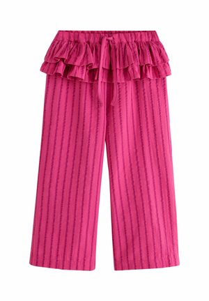 Next, PEPLUM WIDE LEG TROUSERS - Stoffhose - pink stripe