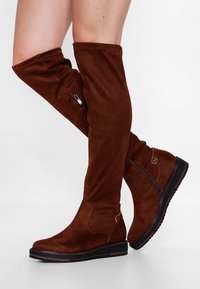 Marco Tozzi Botas de cuña - cognac