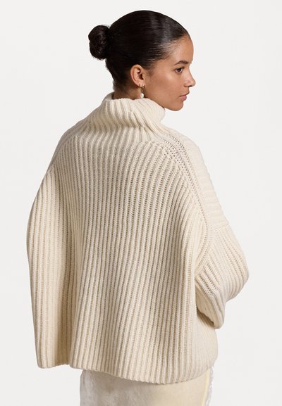 Polo Ralph Lauren RIB WOOL-CASHMERE FUNNELNECK SWEATER - Vesta - authentic cream