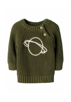 Lil' Atelier STRICKTOP LANGARM - Pullover - winter moss