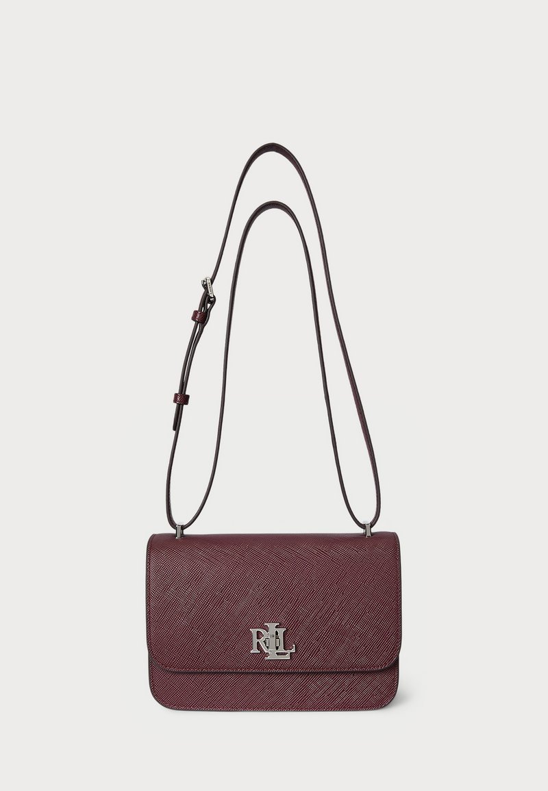 Lauren Ralph Lauren CROSSHATCH LEATHER MEDIUM SOPHEE BAG - Soma ar siksnu pāri ķermenim - dark garnet