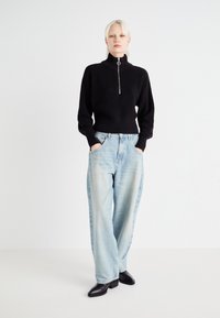 ONLY ONLFOLLY HIGH NECK HALF ZIP - Pullover - black