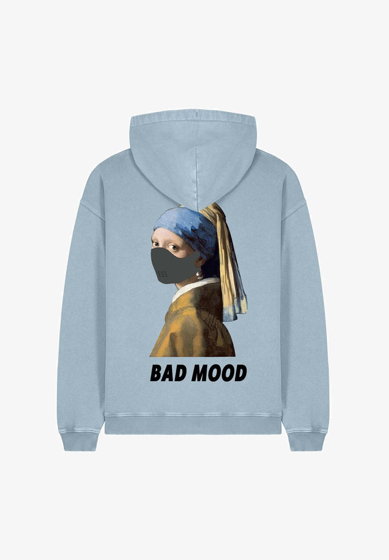 Mira Paris BAD MOOD UNISEX - Džemperis su gobtuvu - light blue