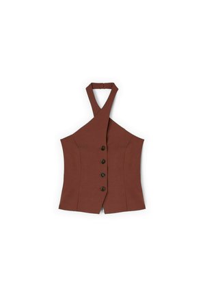 Motivi, TOP HALTER NECK THE TAILORING LAB - Blouse - marrone