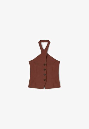 Motivi, TOP HALTER NECK THE TAILORING LAB - Blusa - marrone