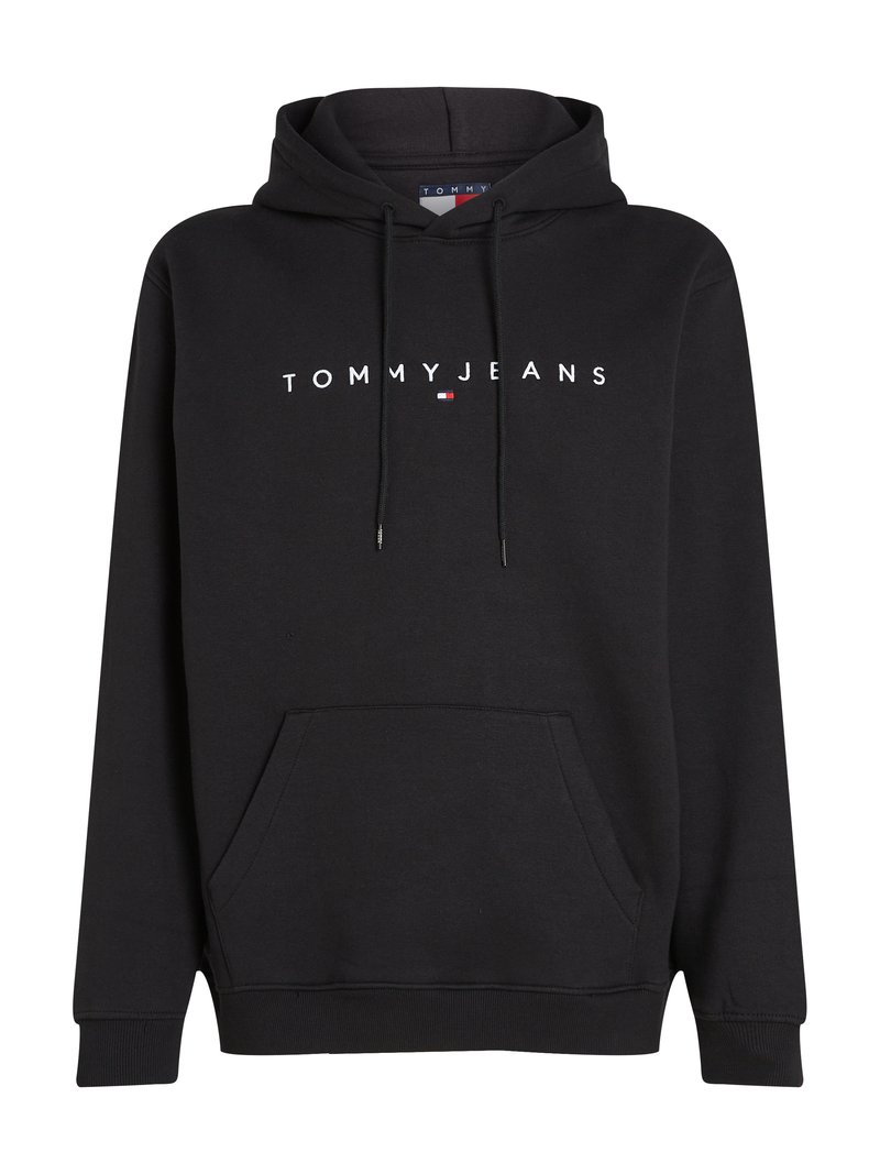 Tommy Jeans LINEAR LOGO HOODIE Sudadera black/negro