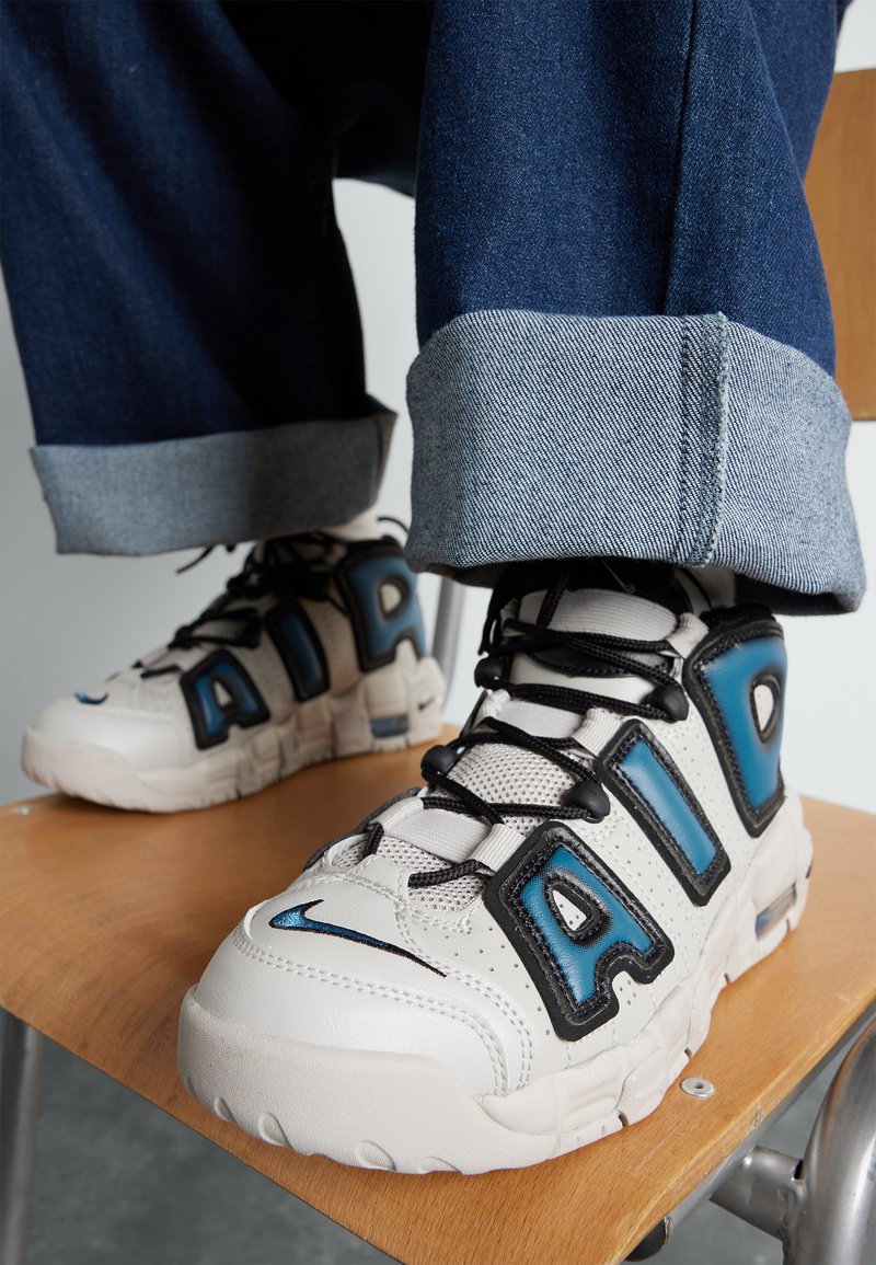 Nike Air More Uptempo Industrial Kids Sneakers Light Iron Ore/Blue main image 0