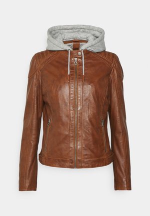 Leather jacket - cognac